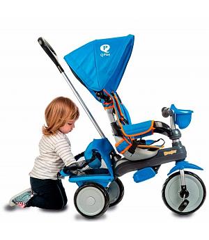 TRICICLO QPLAY RANGER CON CAPOTA AZUL T120